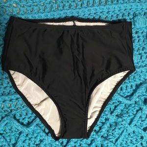 New Venus Black High-Waisted Swim Bottoms Size 10